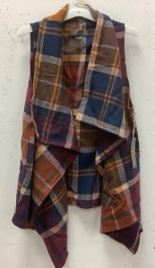 Natural Reflections Womens Flannel Vest, L, Appears New