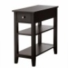 3-Tier Nightstand Bedside Table Sofa Side With Double Shelves Drawer