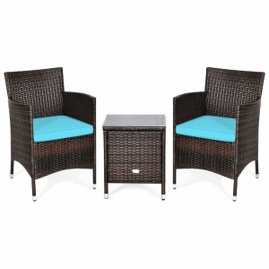 3 Pcs Outdoor Rattan Wicker Furniture Set