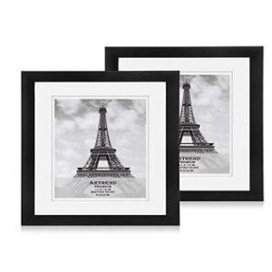 11x14 Flat Double Mat Picture Frames - 8x10 w/ Double Mat or 11x14 w/o, 2 Pack