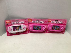 Lot of (3) Water Game, 1 with cracked screen and broken piece, Ecommerce Return