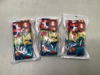 Lot of (3) Silicone Pacifier Clip, 6 Pieces, Appears New
