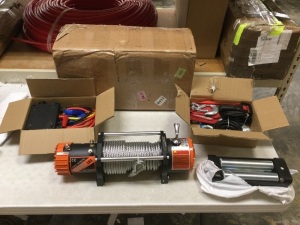 Truck Wench Kit. 13000Ibs Electric Winch 26m/85ft Cable Steel 12V Power. Appears New