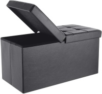 Homfa 30 Inches Folding Ottoman Bench with Storage, Footrest Soft Padded Seat. Appears New.&nbsp;