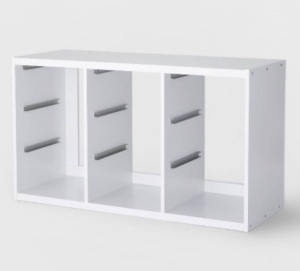 Brightroom Triple Opening Sliding Bin Frame (Bins Not Included), White, Appears New