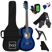 Best Choice Products 38in Beginner All Wood Acoustic Guitar Starter Kit w/Gig Bag, Appears New