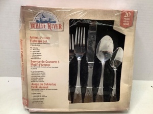 White River Animal Pattern Flaware Set, Missing Some Pieces, Ecommerce Return