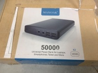 Maxoak 50000mAh Universal Power Bank, Powers Up, Appears New