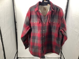 Red Head Sherpa Lined Flannel, Large, Appears New