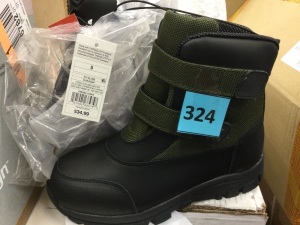 Kid's Black & Olive Boots, Size 5, Appears New