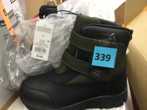 Kid's Black & Olive Boots, Size 5, Appears New