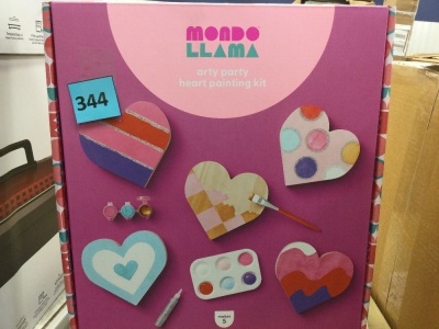 Mondo Llama Arty Party Heart Painting Kit, Appears New