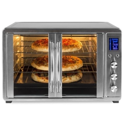 55L 1800W Extra Large Countertop Turbo Convection Toaster Oven w/ French Doors, Digital Display 