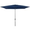 8x11ft Rectangular Patio Umbrella w/ Crank, Fade-Resistant 210G Polyester Fabric - Navy Blue&nbsp;