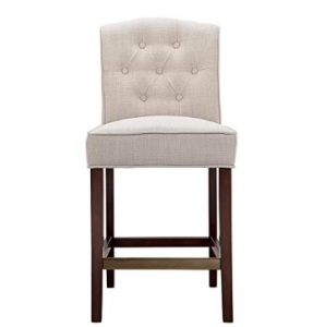 Madison Park Marian Tufted Counter Stool, Tan, Appears New