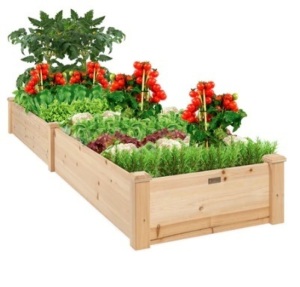 8x2ft Wooden Raised Garden Bed Planter, Appears New