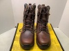 Roughneck Plain Toe Leather Work Boots, Men's 9.5, Appears New