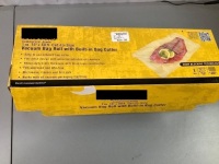 Commercial Grade Vacuum Bag Roll with Build in Bag Cutter, Appears New