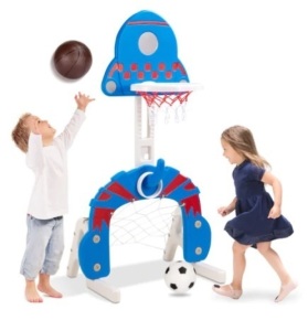 Toddler Activity Center Indoor Outdoor (Basketball, Soccer & Ring Toss), Appears New