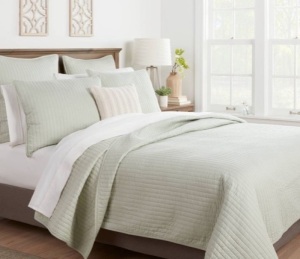 Threshold Full/Queen Washed Cotton Sateen Quilt, Sage, Appears New