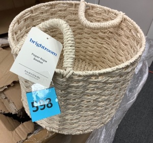 Brightroom Twisted Paper Rope Basket, 8in x 11in, Appears New