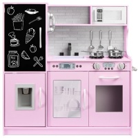 Pretend Play Kitchen Wooden Toy Set for Kids with 11 Accessories