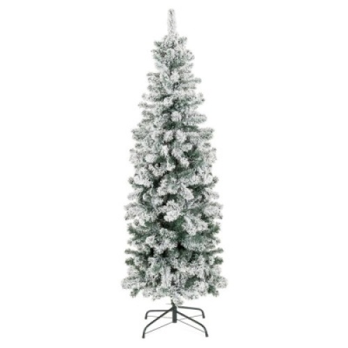 6'&nbsp;Snow Flocked Artificial Pencil Christmas Tree w/ Stand&nbsp;