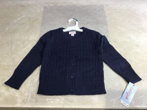 Case of Cat & Jack Toddler Girls' Crew Neck Cable Knit Uniform Cardigan, 4T