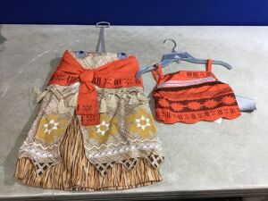 Case of (4) Kids Disney Moana Costumes, Size 5/6 