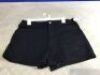 Case of (12) Black Denim Highest Rise Shorts, Size 14&nbsp;
