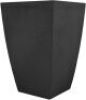 Tusco Modern Square Garden Planter, 19" Tall, Black - Appears New&nbsp;