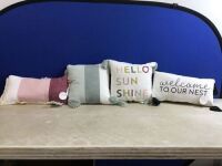 Lot of (12) Throw Pillows - 3 of Each Style Pictured