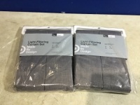 Lot of (2) Made By Design Light-Filtering Curtain Set, 2 Panels, 63" Length