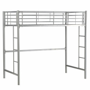 Twin Loft Metal Bunk Bed With Ladder