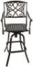 Outdoor Cast Aluminum Swivel Bar Stool Antique Copper Design