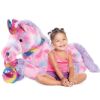 Kids Extra Large Life-Size Plush Rainbow Unicorn Stuffed Animal w/ Soft Fur