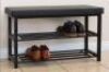 2 Tier Metal Shoe Rack Bench