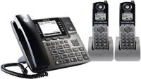 Motorola ML1002H DECT 6.0 Expandable 1 to 4 Lines Business Phone System with Voicemail, Digital Receptionist and Music on Hold, Black, 2 Handsets