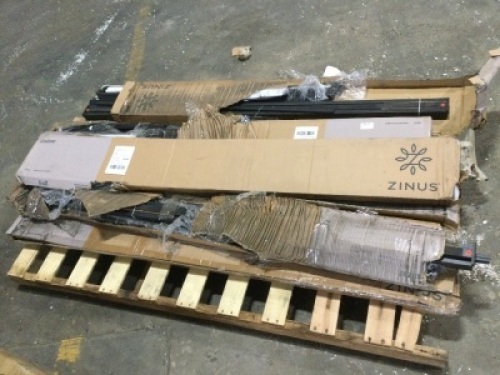 Pallet of Zinus Gulzar Easy Assembly Quick Lock 1.6 Inch Bunkie Board / Bed Slat Replacement, Full&nbsp;