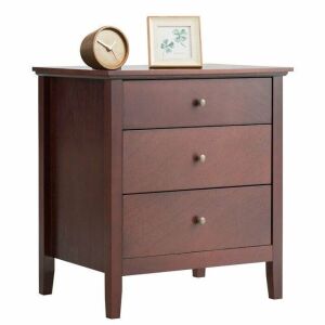 3 Drawers Nightstand End Table 