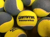 60 Gamma Pressureless Practice Tennis Balls, Blue/Yellow - Appear New