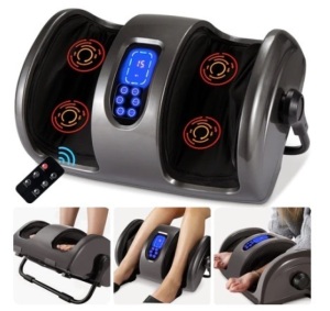 Reflexology Shiatsu Foot Massager w/ High-Intensity Rollers & Remote Control, Gray, Appears New