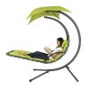 Hanging Curved Chaise Lounge Chair Swing