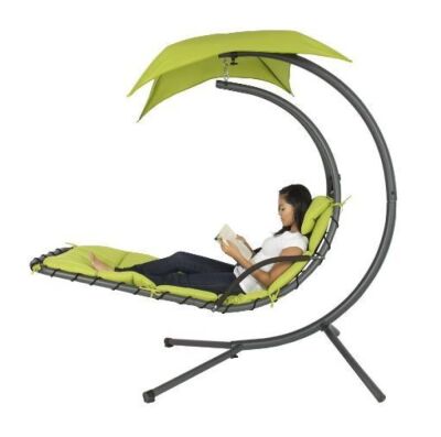 Hanging Curved Chaise Lounge Chair Swing