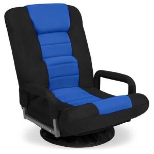 Gaming Floor Chair w/ 360-Degree Swivel, Armrest, Adjustable Backrest