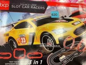 Double Loop Slot Car Racers, 3 in 1 Tracks, Appears New