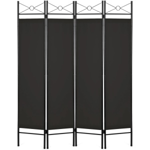 4-Panel Folding Privacy Screen Room Divider Decoration Accent, 6ft