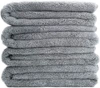 Polyte Quick Dry Microfiber Bath Towels, Set of 4, 30" x 57", Gray - NEW
