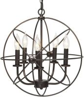 Industrial Vintage Steel Hanging 5-Light Chandelier Ceiling Fixture
