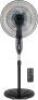 16in Adjustable Oscillating Standing Pedestal Fan w/ 7.5 Hour Timer, Double Blades, Remote Control, 3 Fan Modes, Front/Back Tilt, Black